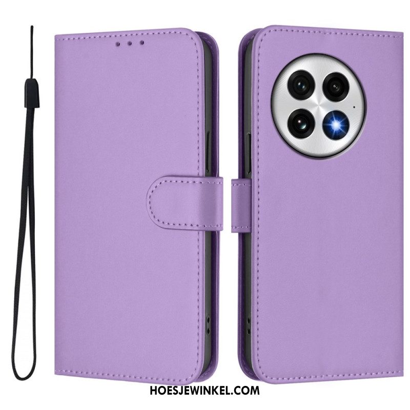 Flip Case Leren Oneplus 13 Effen Portemonnee