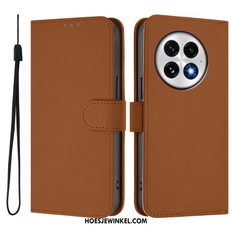 Flip Case Leren Oneplus 13 Effen Portemonnee