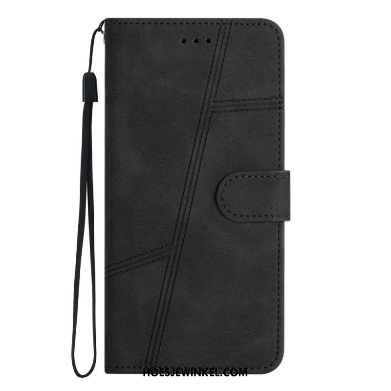 Flip Case Leren Oneplus 13 Strepen En Stippen