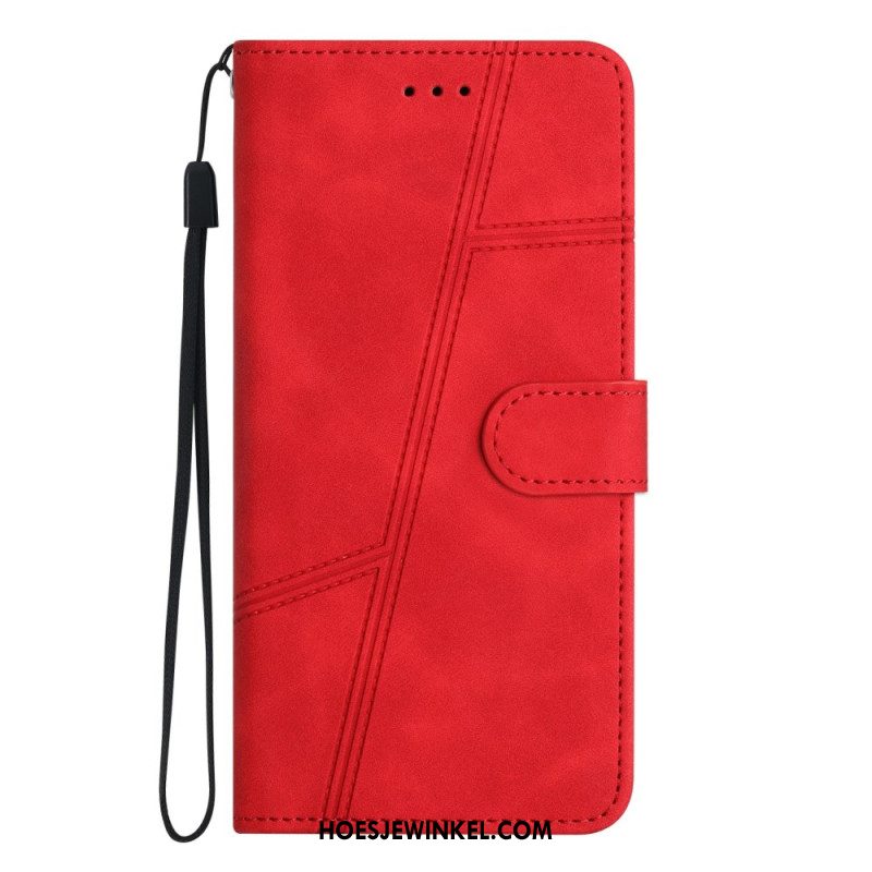Flip Case Leren Oneplus 13 Strepen En Stippen