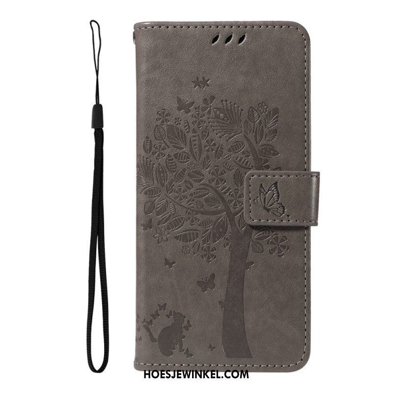 Flip Case Leren Oneplus 13r Boom En Kat