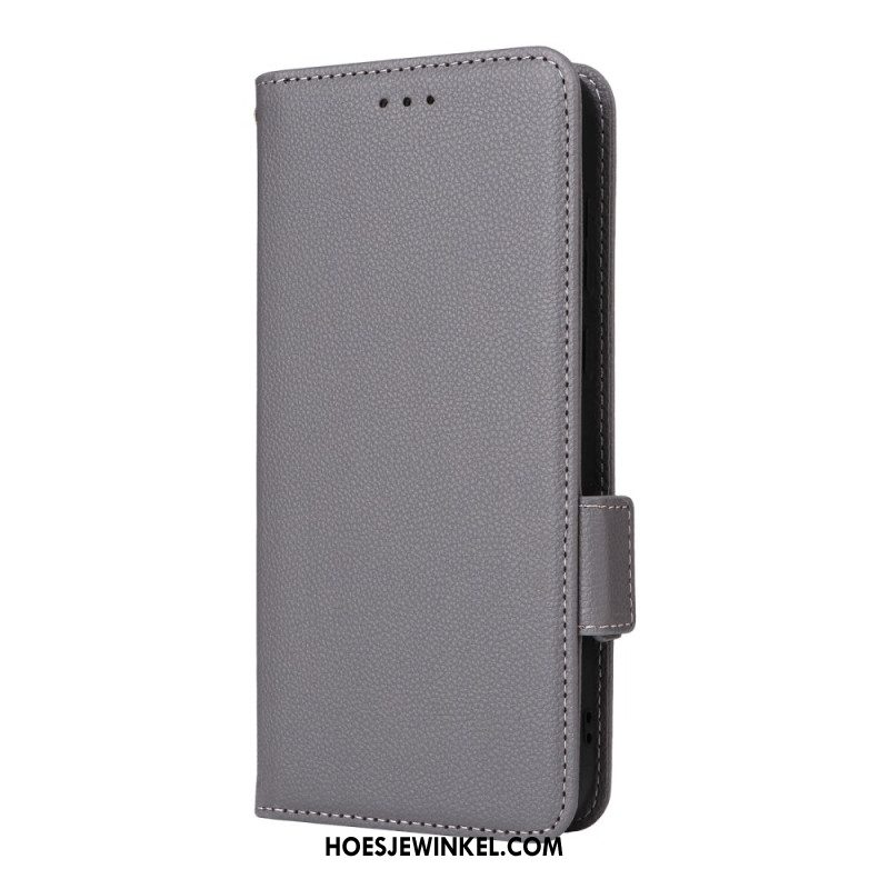 Flip Case Leren Oneplus 15r Lychee-textuur Met Bandje