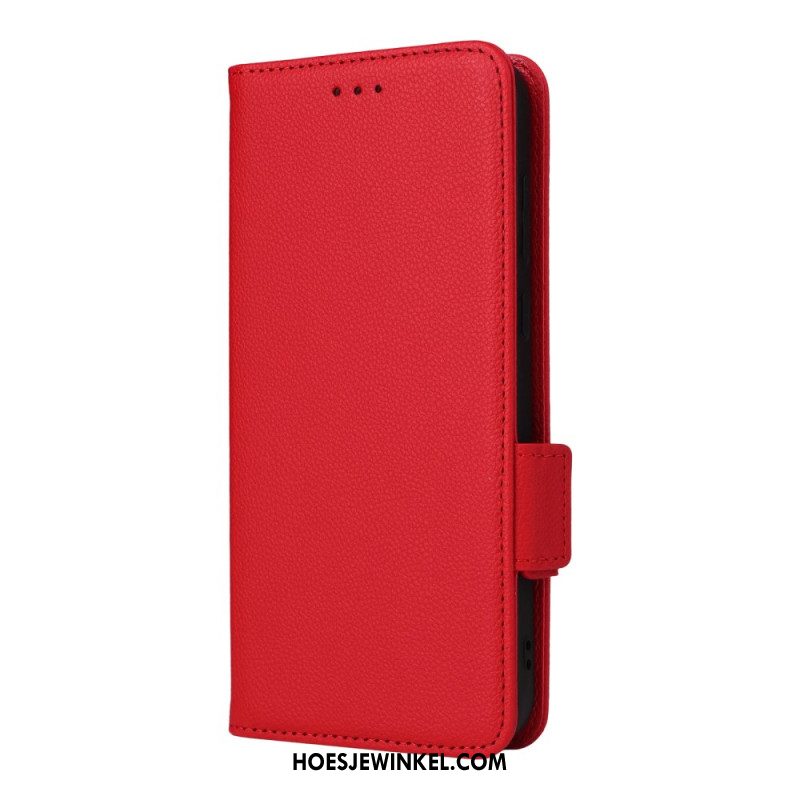 Flip Case Leren Oneplus 15r Lychee-textuur Met Bandje