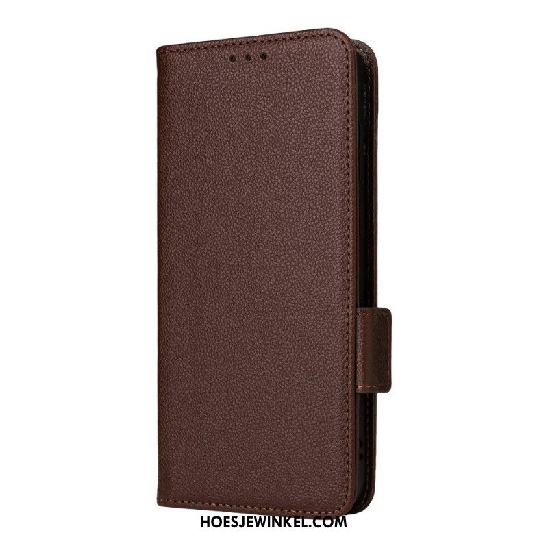 Flip Case Leren Oneplus 15r Lychee-textuur Met Bandje