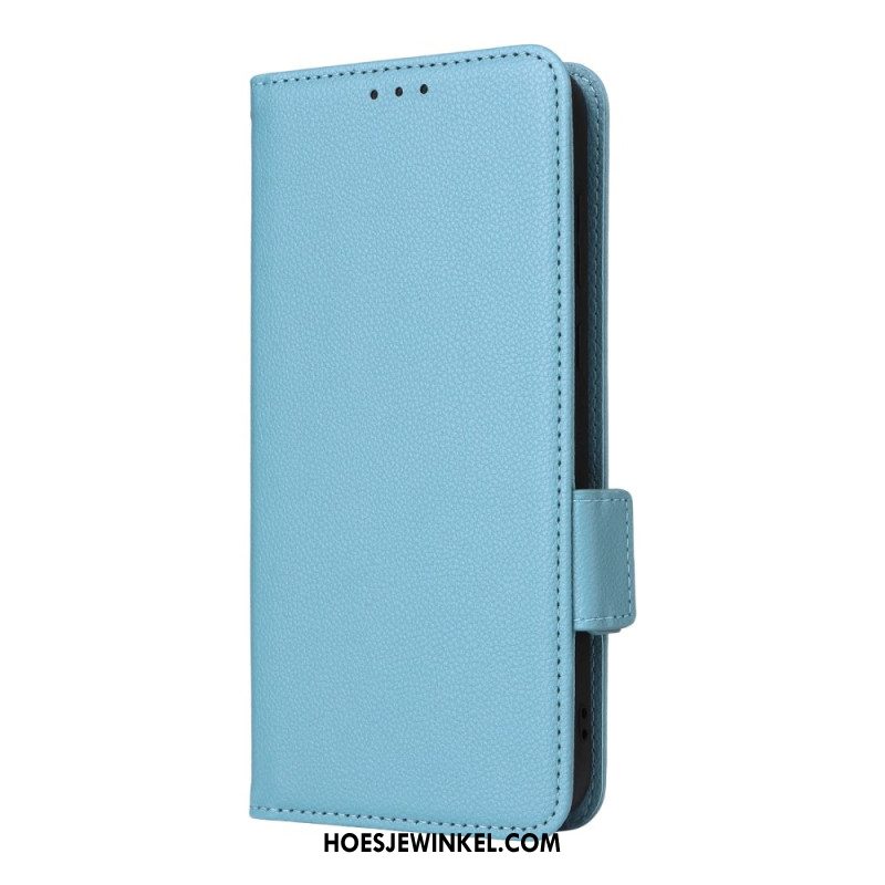 Flip Case Leren Oneplus 15r Lychee-textuur Met Bandje