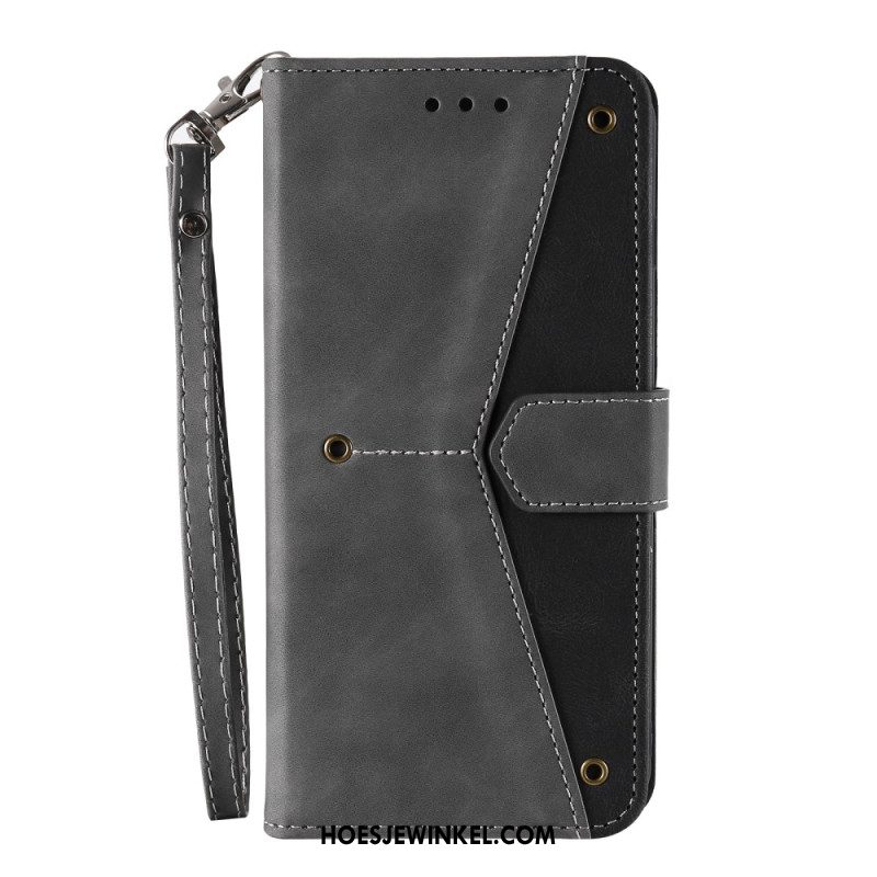 Flip Case Leren Oneplus 15r Portemonnee Met Retro Bandje
