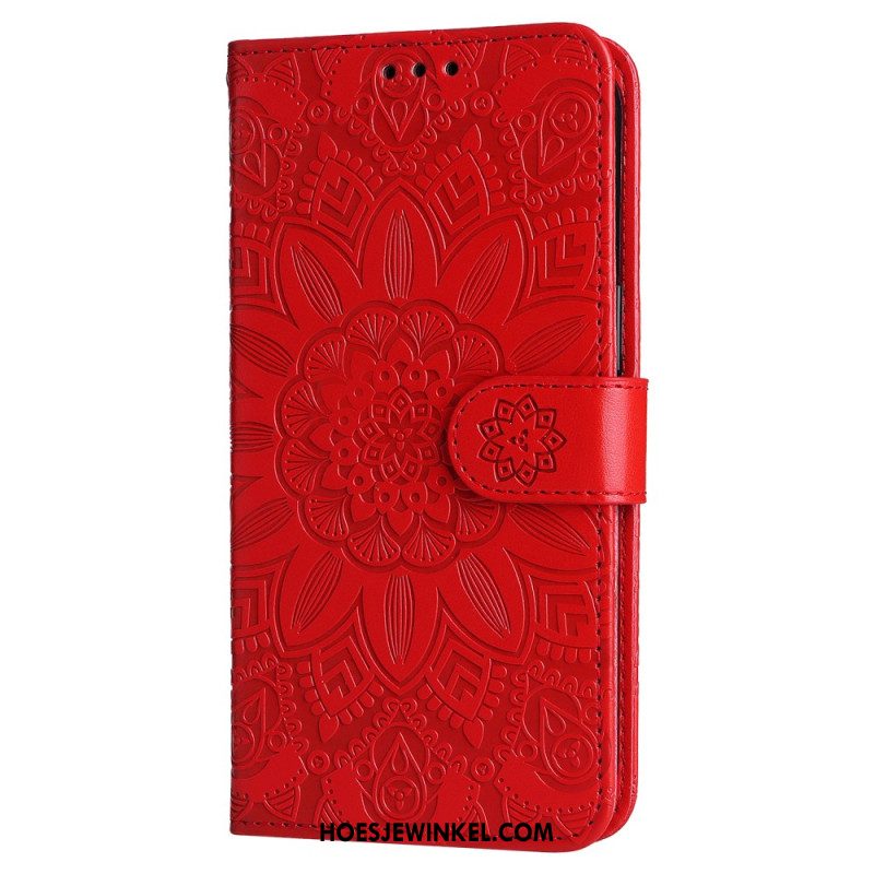 Flip Case Leren Oppo Reno 11f 5g Zonnebloem Zon