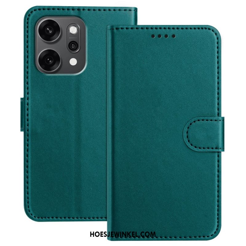 Flip Case Leren Oppo Reno 14 Pro 5g Monochroom