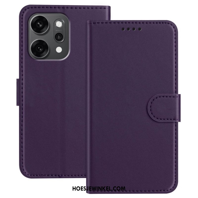 Flip Case Leren Oppo Reno 14 Pro 5g Monochroom
