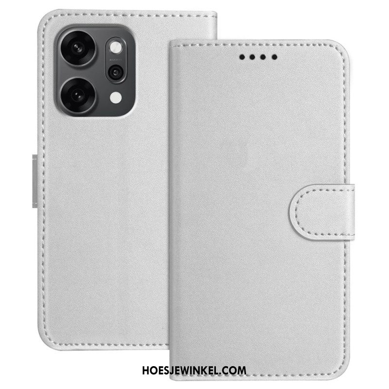 Flip Case Leren Oppo Reno 14 Pro 5g Monochroom