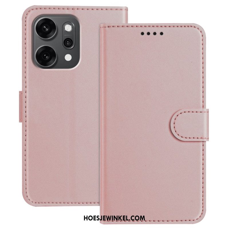 Flip Case Leren Oppo Reno 14 Pro 5g Monochroom