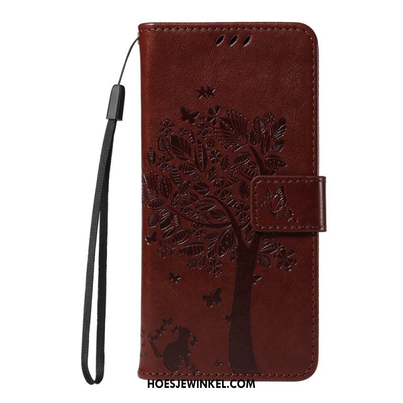 Flip Case Leren Oppo Reno 14f 5g Boom En Kat