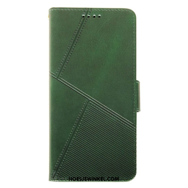 Flip Case Leren Samsung Galaxy M55 5g Idewei Lanière-lijnen