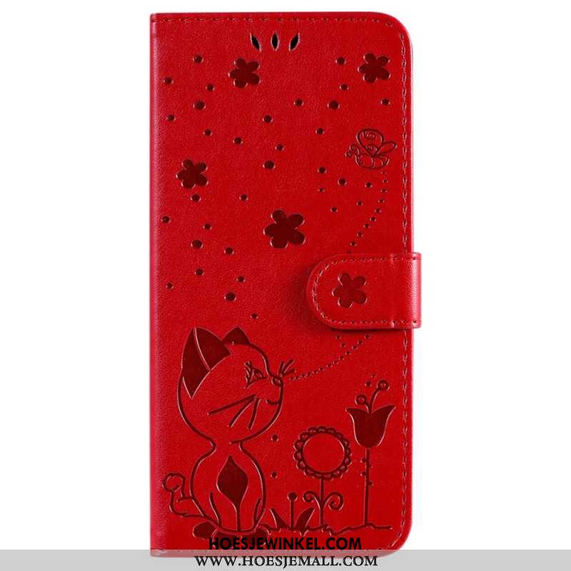 Flip Case Leren Samsung Galaxy S24 Fe Kat En Bij