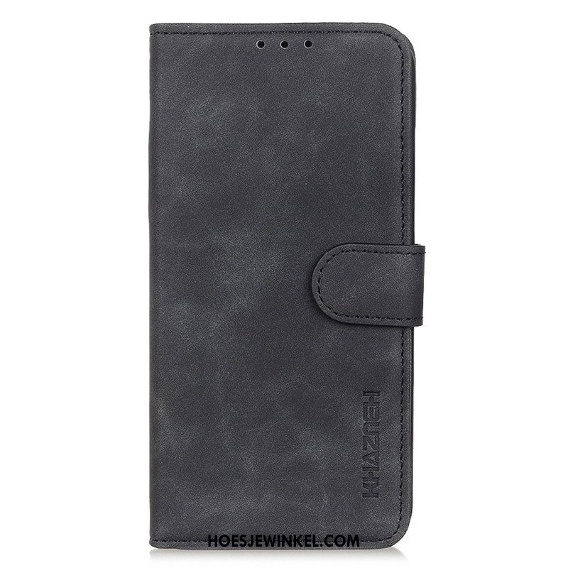 Flip Case Leren Samsung Galaxy S25 5g Edge Suède-effect Khazneh