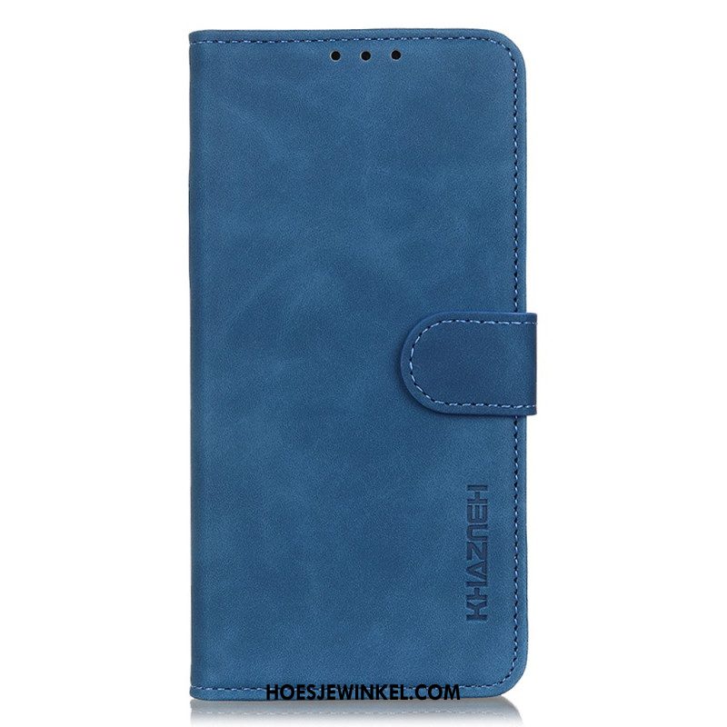 Flip Case Leren Samsung Galaxy S25 5g Edge Suède-effect Khazneh
