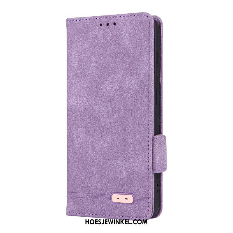 Flip Case Leren Samsung Galaxy S25 5g Retro Suède-effect