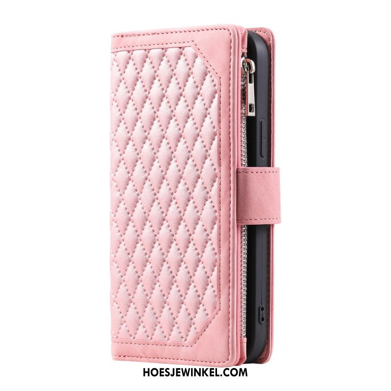 Flip Case Leren Samsung Galaxy S25 Fe Gewatteerd