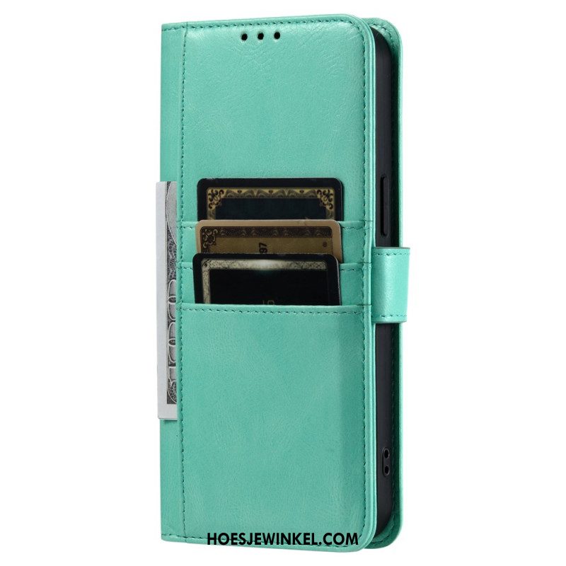 Flip Case Leren Samsung Galaxy S26 Plus 6 Kaartsleuven En Polsbandje