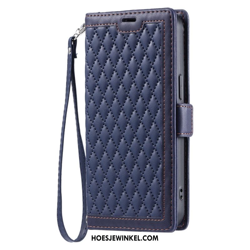 Flip Case Leren Samsung Galaxy S26 Plus Gewatteerd Vintage Design