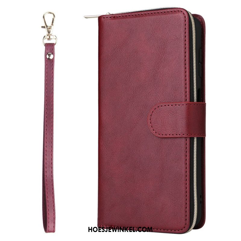 Flip Case Leren Samsung Galaxy S26 Portemonnee Met Ritssluiting