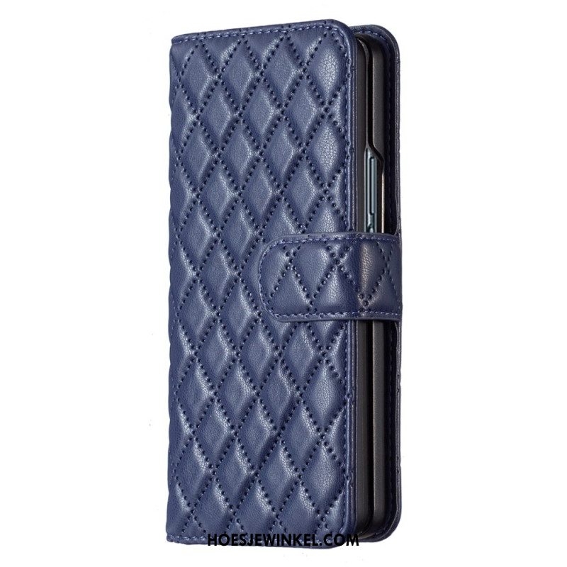 Flip Case Leren Samsung Galaxy Z Fold 6 Gewatteerd