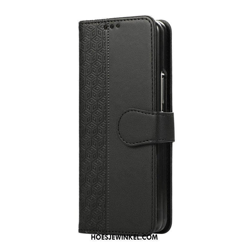 Flip Case Leren Samsung Galaxy Z Fold 7 Diamantdesign