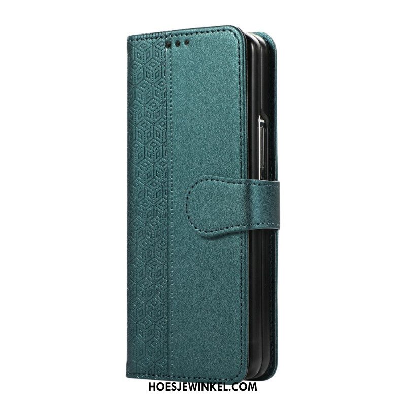 Flip Case Leren Samsung Galaxy Z Fold 7 Diamantdesign