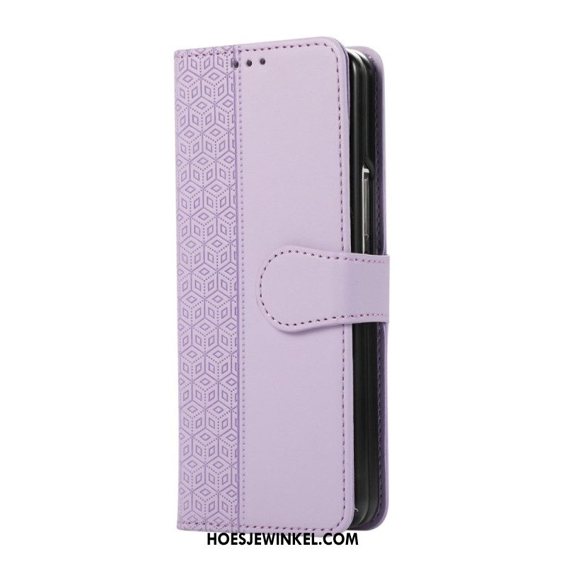 Flip Case Leren Samsung Galaxy Z Fold 7 Diamantdesign