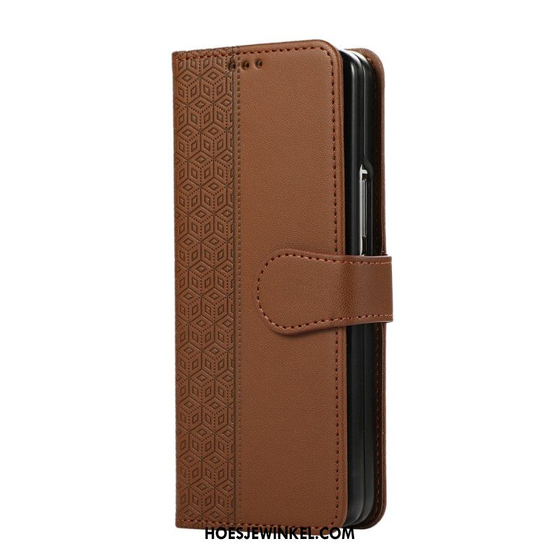 Flip Case Leren Samsung Galaxy Z Fold 7 Diamantdesign