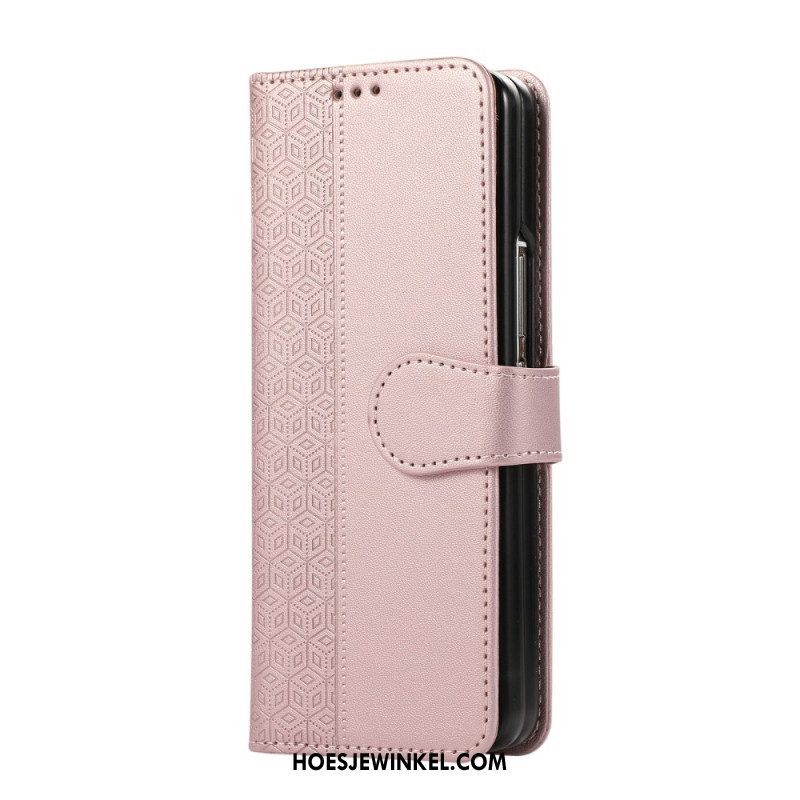 Flip Case Leren Samsung Galaxy Z Fold 7 Diamantdesign