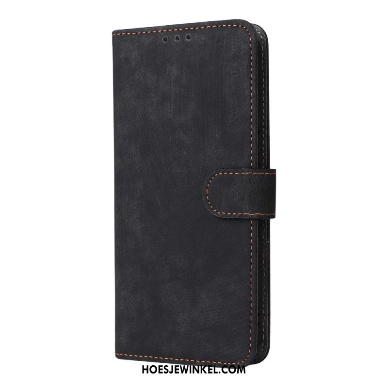 Flip Case Leren Sony Xperia 1 Vii Rfid-bescherming En Bandje