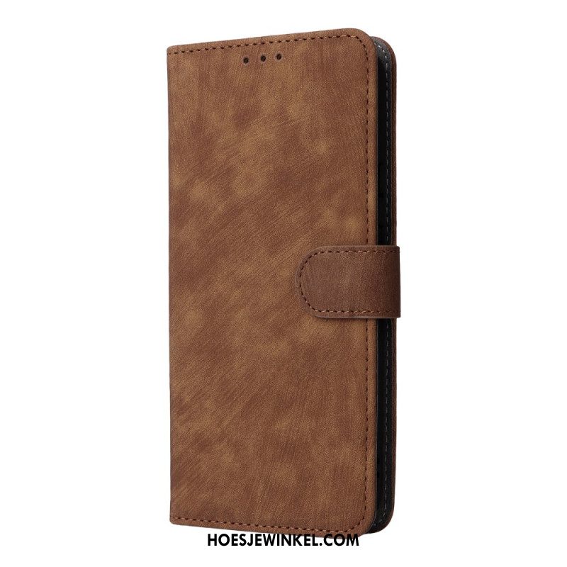 Flip Case Leren Sony Xperia 1 Vii Rfid-bescherming En Bandje