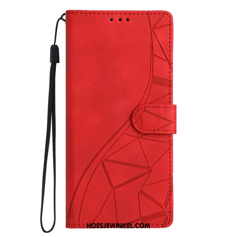 Flip Case Leren Xiaomi 15t Pro Driehoekig Patroon