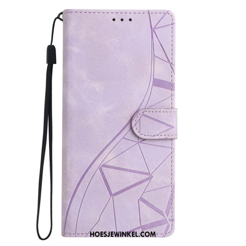 Flip Case Leren Xiaomi 15t Pro Driehoekig Patroon