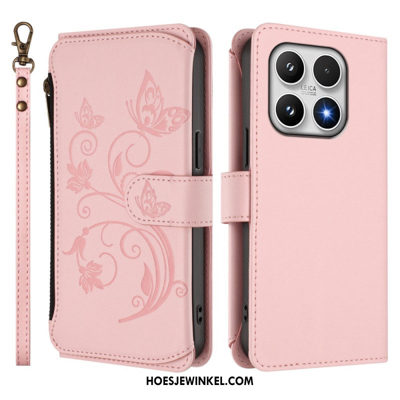 Flip Case Leren Xiaomi 17 Portemonnee Met Bloemenprint