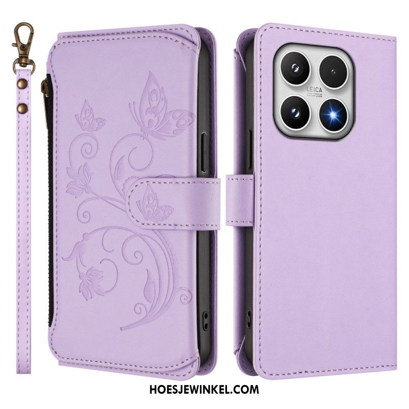 Flip Case Leren Xiaomi 17 Portemonnee Met Bloemenprint