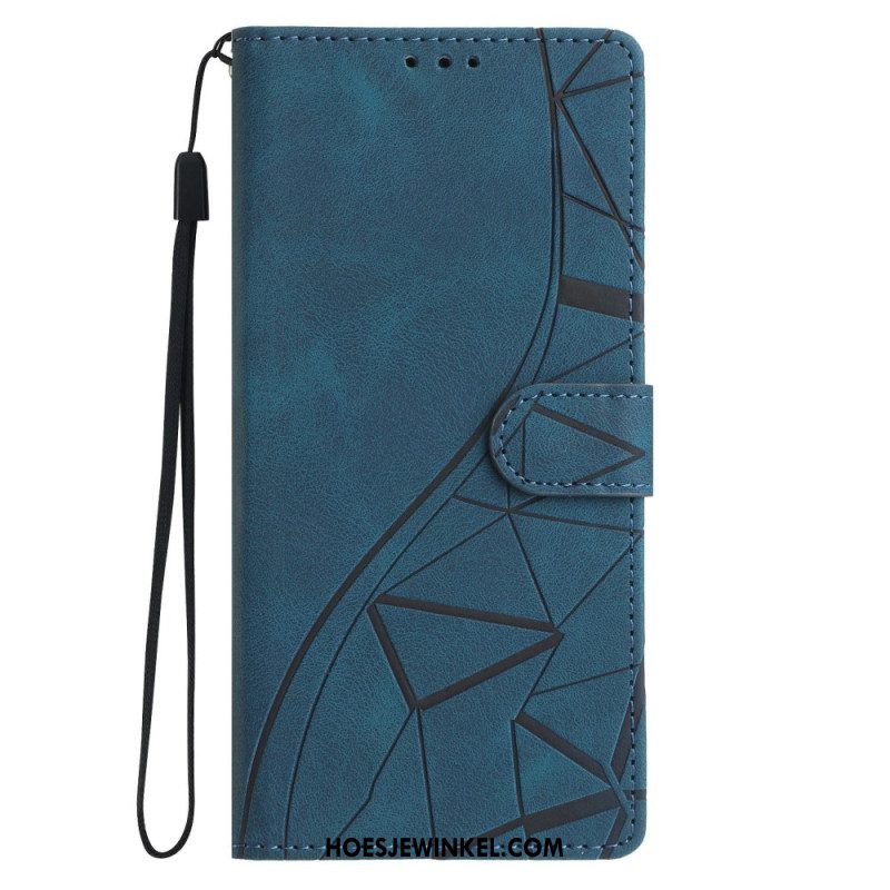 Flip Case Leren Xiaomi 17 Pro Max Driehoekspatroon