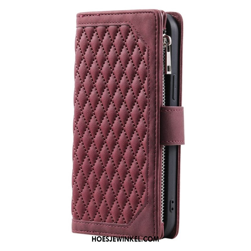 Flip Case Leren Xiaomi Redmi Note 14 5g Gewatteerde Portemonnee