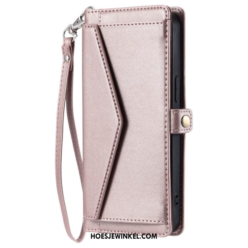 Flip Case Leren Xiaomi Redmi Note 14 Pro 4g Etui Met Bandje