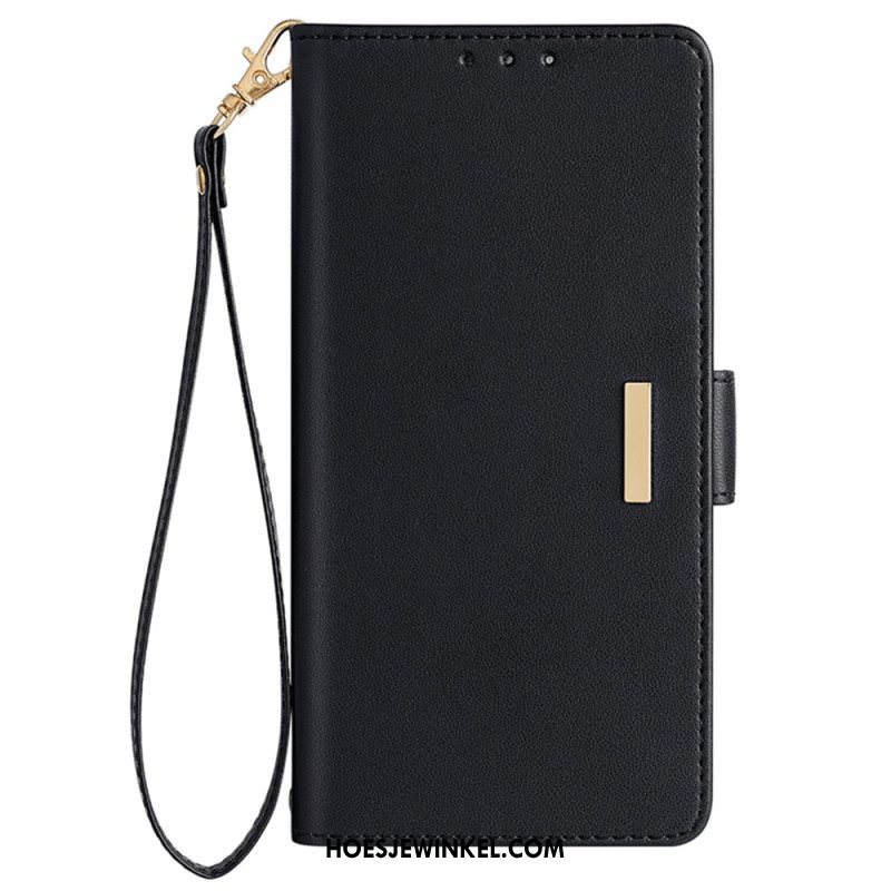 Flip Case Leren Xiaomi Redmi Note 14 Pro 5g Gouden Sluiting