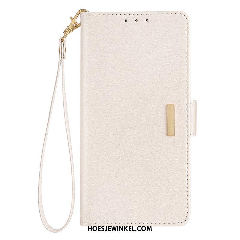 Flip Case Leren Xiaomi Redmi Note 14 Pro 5g Gouden Sluiting