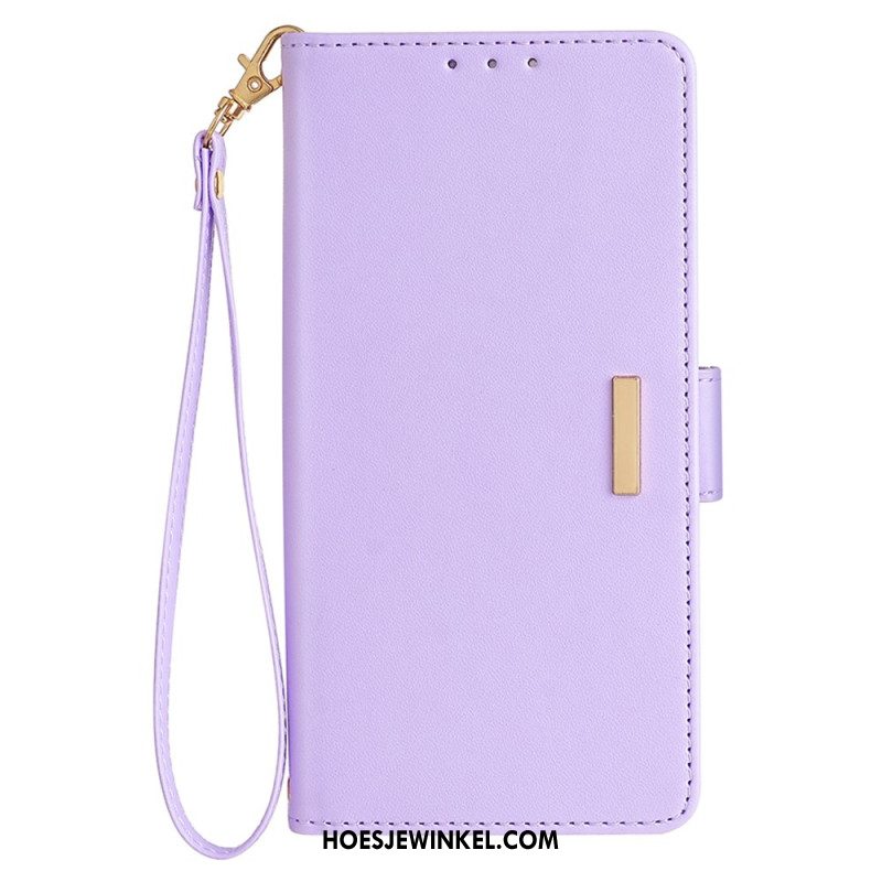 Flip Case Leren Xiaomi Redmi Note 14 Pro 5g Gouden Sluiting