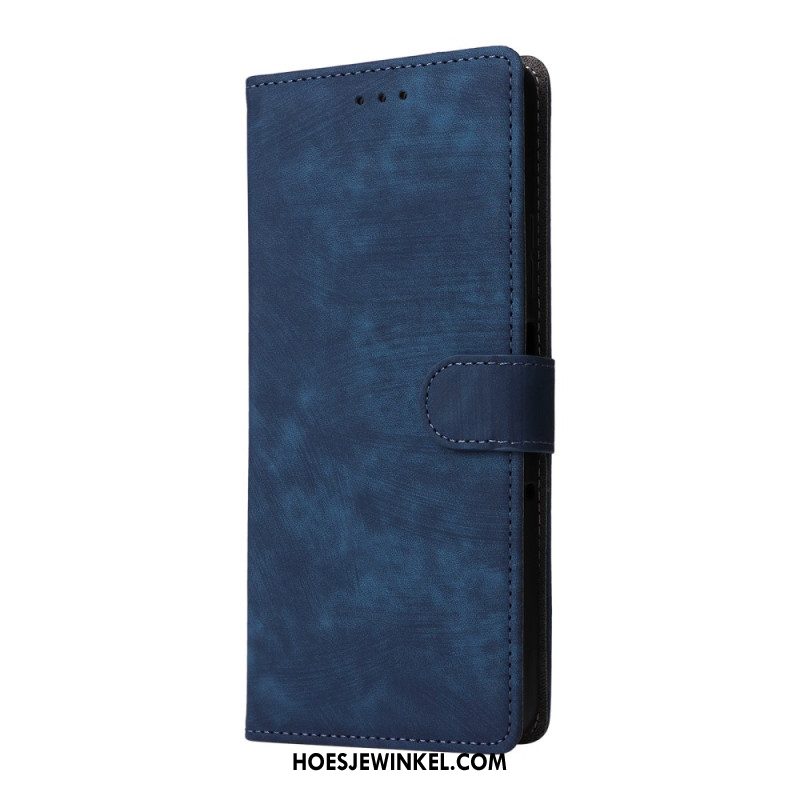 Flip Case Leren Xiaomi Redmi Note 14 Pro Plus 5g Suède Variant Met Bandje