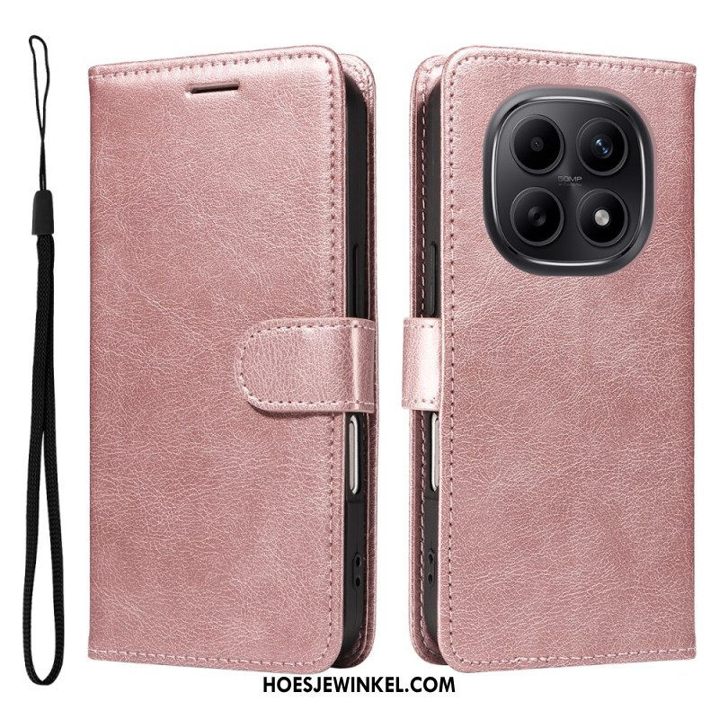 Flip Case Leren Xiaomi Redmi Note 15 5g Effen Leerlook