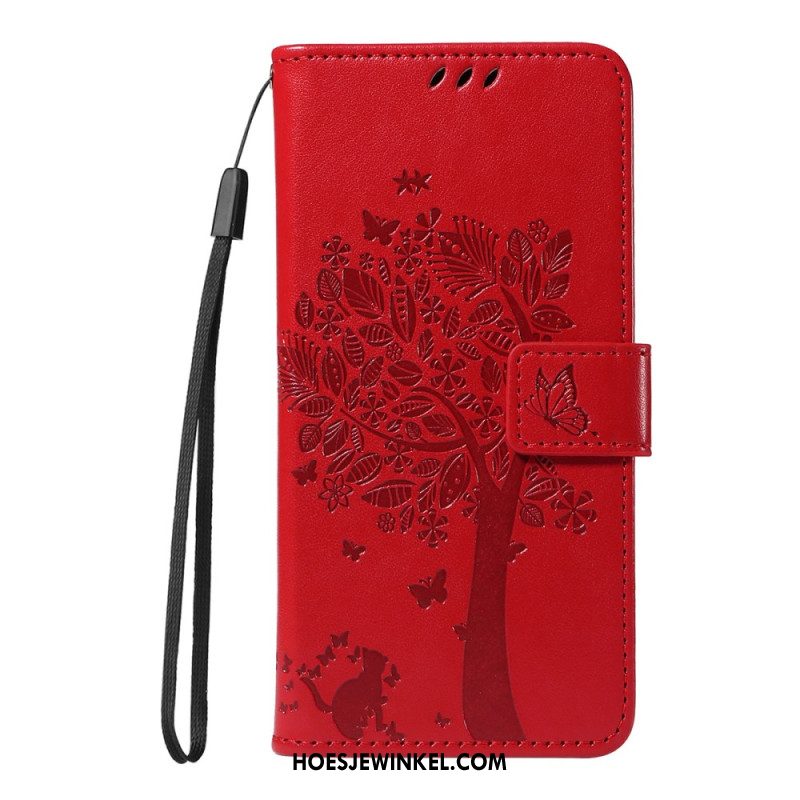 Flip Case Leren Xiaomi Redmi Note 15 Pro 5g Kat En Boompatroon