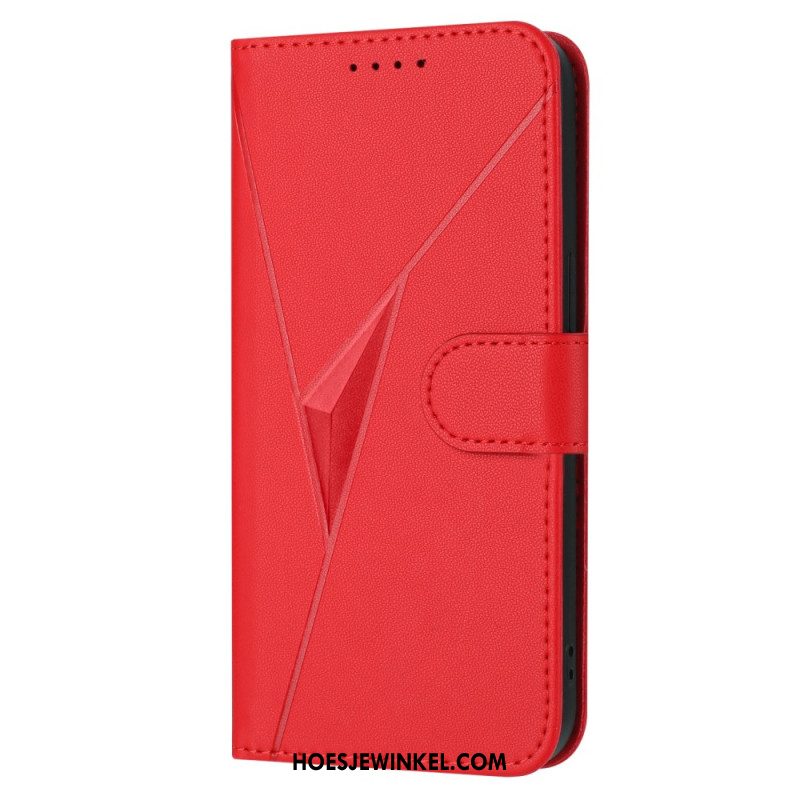 Flip Case Leren iPhone 17 Pro Max Driehoeksafdruk