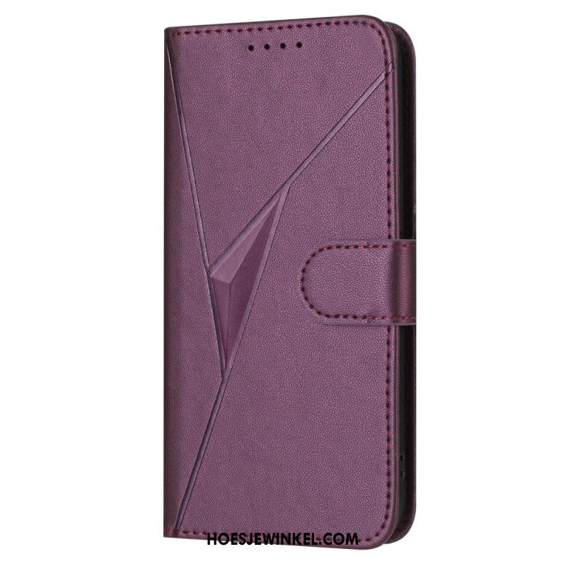 Flip Case Leren iPhone 17 Pro Max Driehoeksafdruk