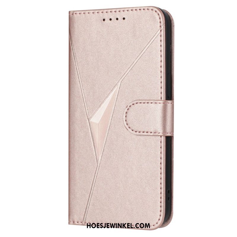 Flip Case Leren iPhone 17 Pro Max Driehoeksafdruk