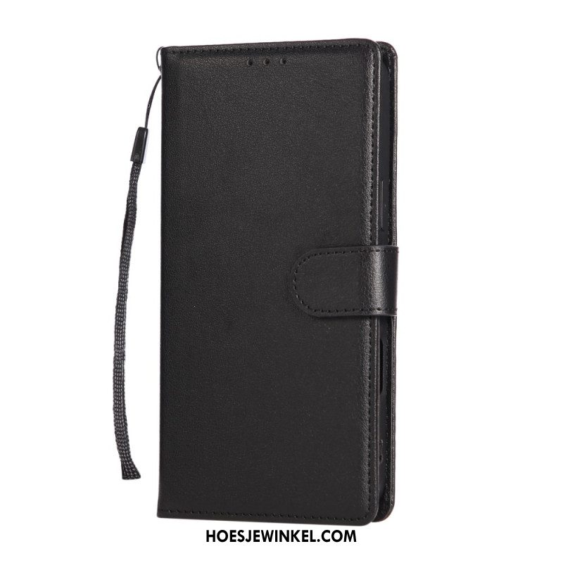 Flip Case Leren iPhone 17 Pro Max Eenvoudig En Effen